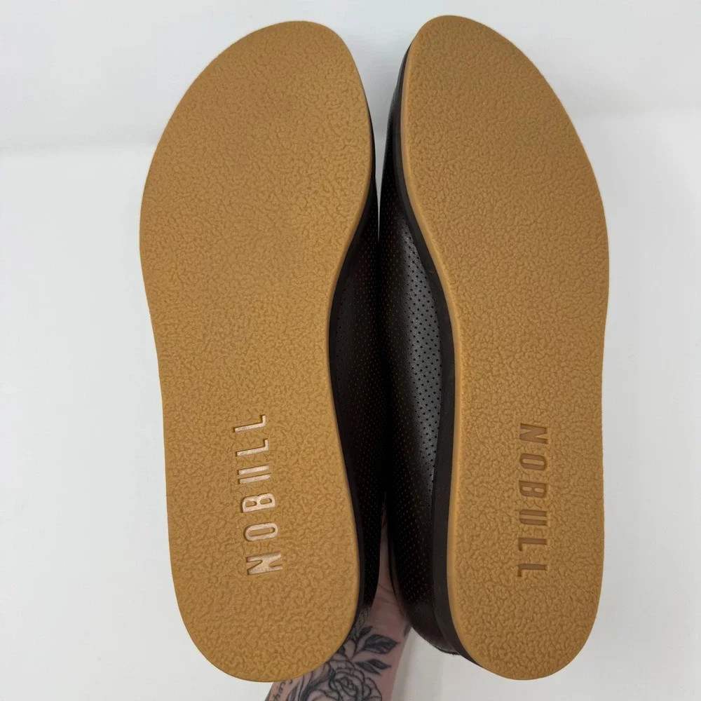 NOBULL Mens Size 11.5 US Leather Dress Shoes Espresso‎ Perforated Oxford NWOT